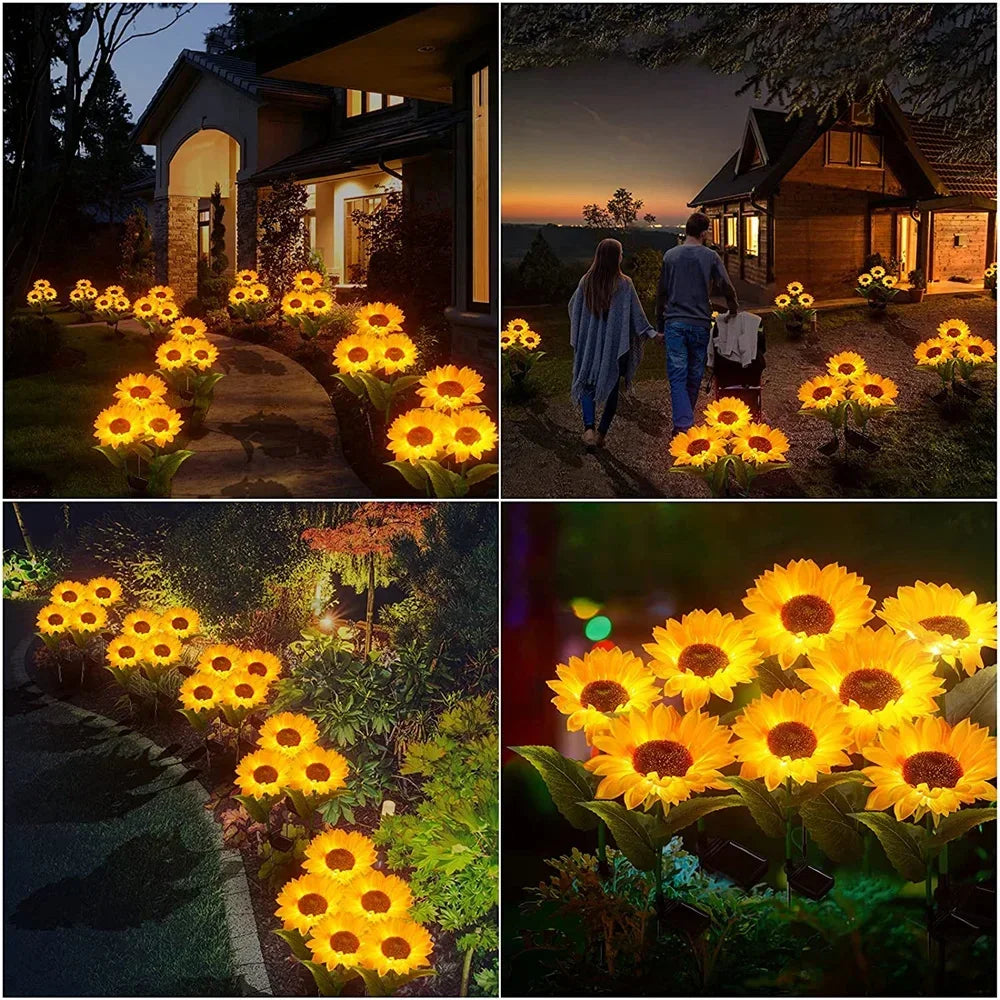 Solar Sunflower Garden Lights