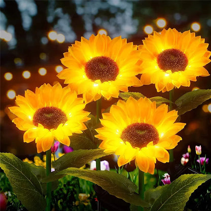 Solar Sunflower Garden Lights