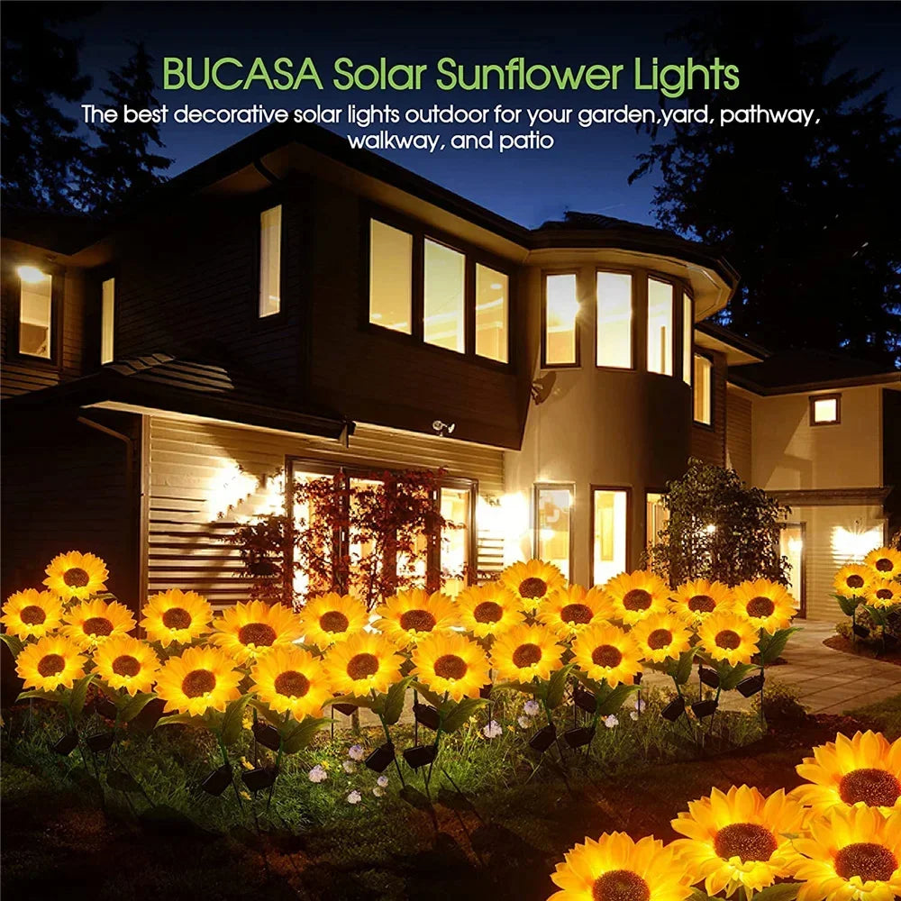 Solar Sunflower Garden Lights